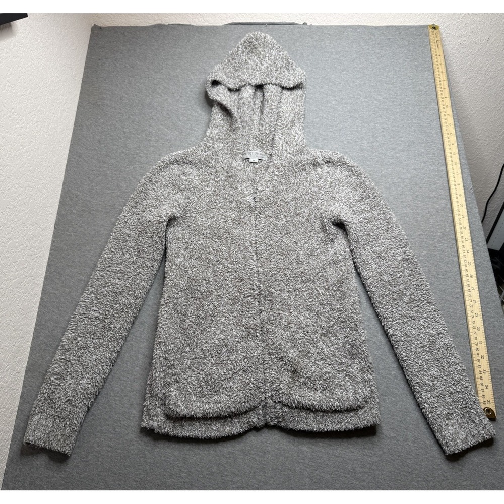 BAREFOOT DREAMS cozy chic lite size XS hooded zip up Full Zip Gray 665